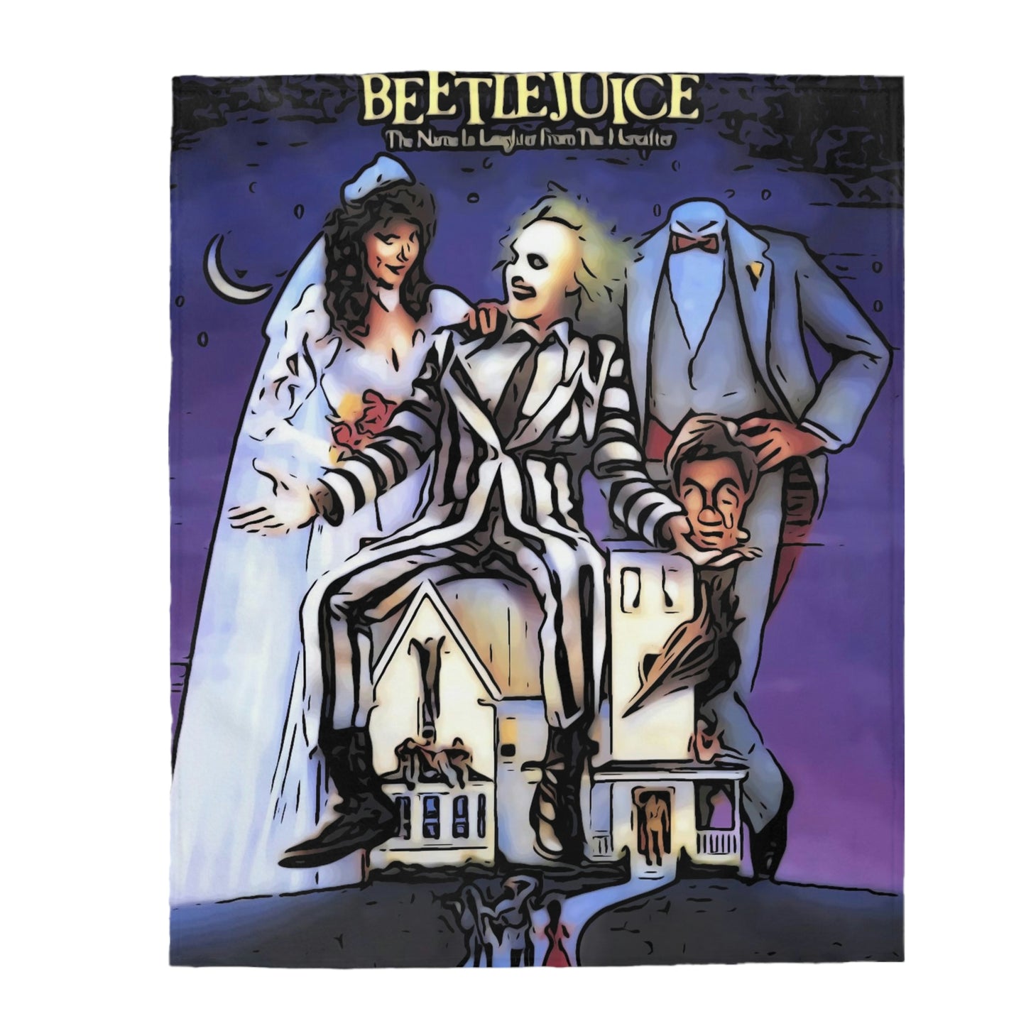 Velveteen Plush Blanket BeetleJuice Movie Poster