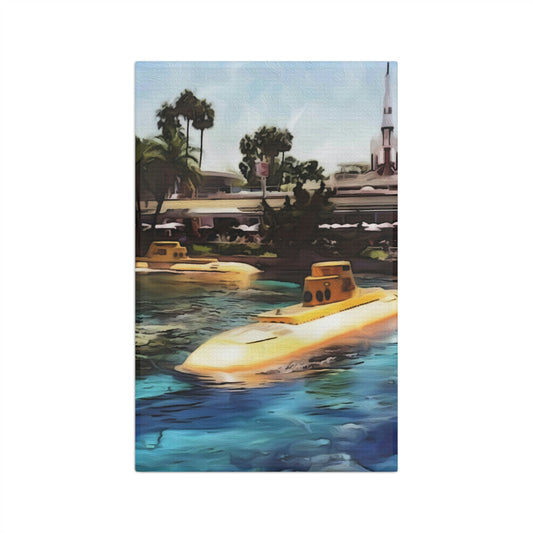 Soft Tea Towel Disneyland ~ Submarine Voyage ~ Retro Ride