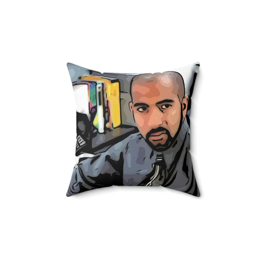 Spun Polyester Square Pillow ~Office Space ~ Samir ~