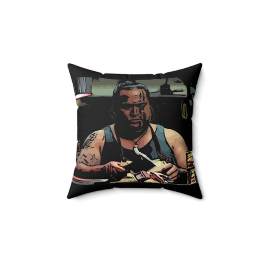 Spun Polyester Square Pillow ~50 first dates~ Tattoo Face ~ Nick