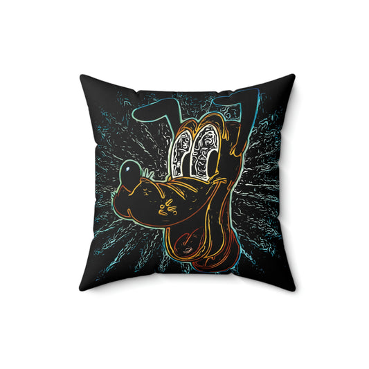 Spun Polyester Square Pillow Disney Pluto