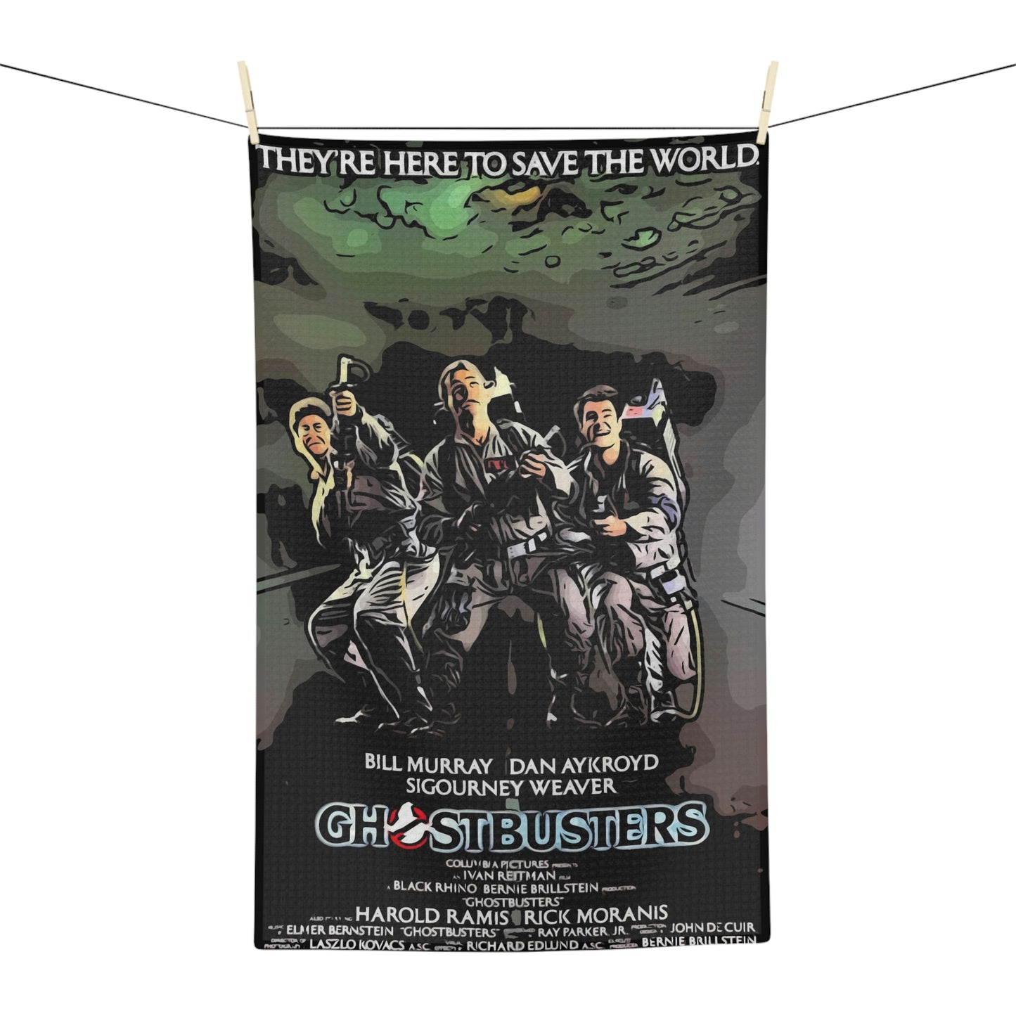 Soft Tea Towel Ghostbusters movie ~ Poster
