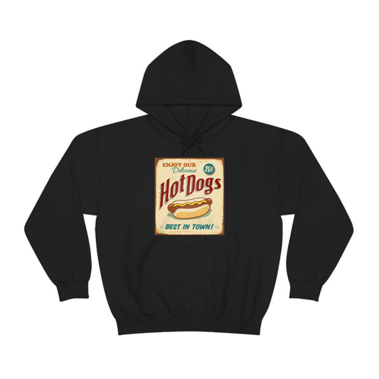 Unisex Heavy Blend™ Hooded Sweatshirt Vintage Hot Dogs Metal Sign