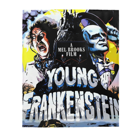 Velveteen Plush Blanket Young Frankenstein Movie Poster