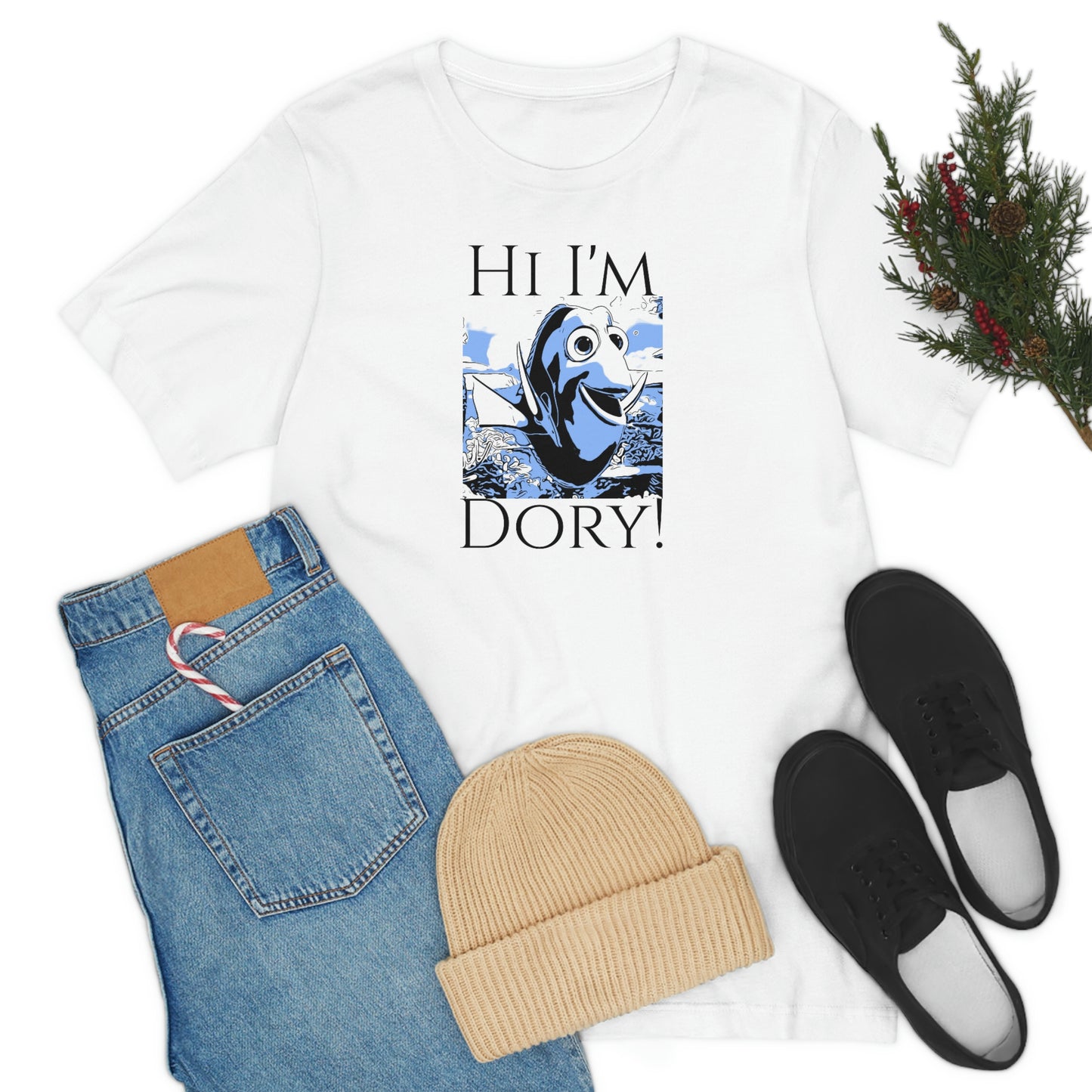 Unisex Jersey Short Sleeve Tee Finding Nemo - Hi i'm dory!