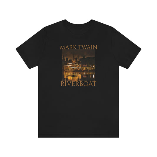 Unisex Jersey Short Sleeve Tee MARK TWAIN RIVER Boat
