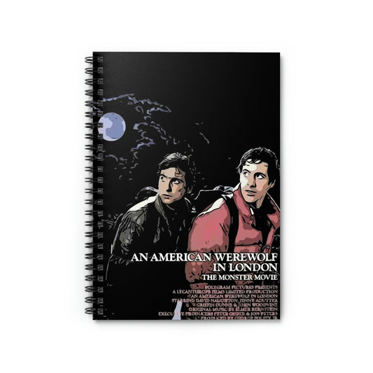 Spiral Notebook - Ruled Line An American Werewolf in London movie poster