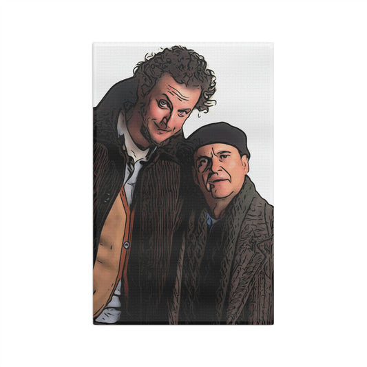 Soft Tea Towel Painting of Home Alone ~ Sticky Bandits