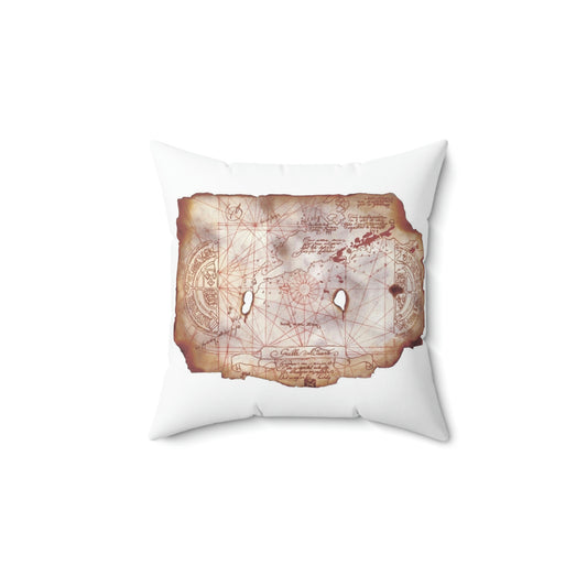 Spun Polyester Square Pillow ~ Goonies ~ Treasure Map