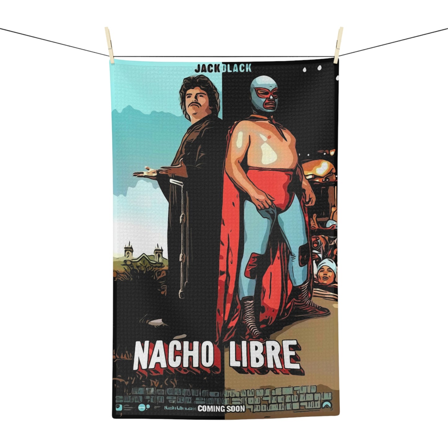 Soft Tea Towel Nacho Libre Movie ~ Poster