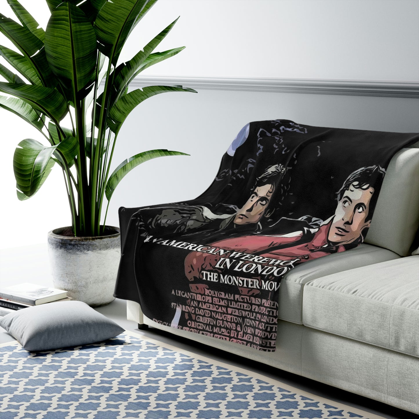 Velveteen Plush Blanket An American Werewolf in London Movie Poster