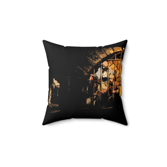 Spun Polyester Square Pillow Disneyland ~Pirates of the Caribbean ~ Ride