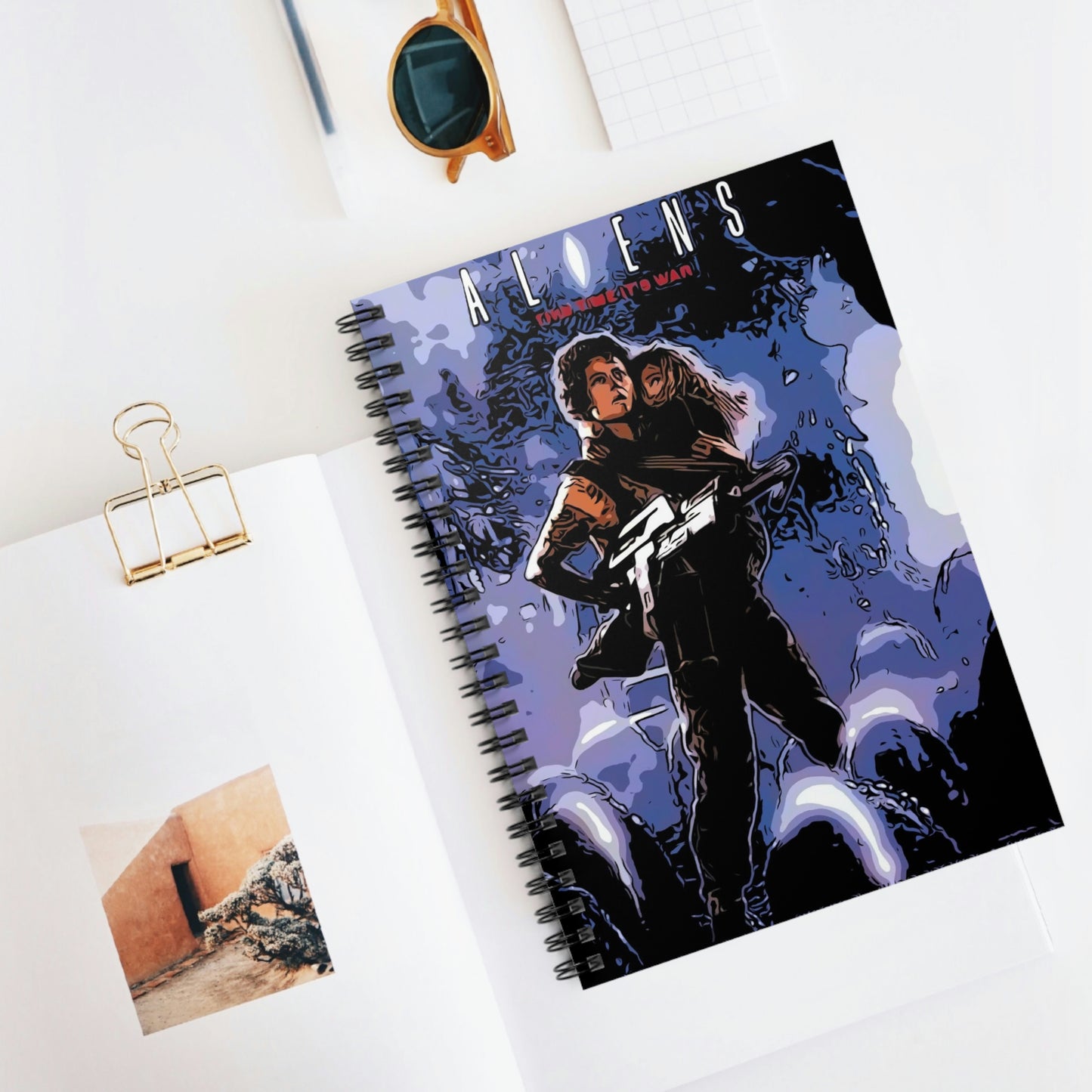 Spiral Notebook - Ruled Line Aliens movie poster