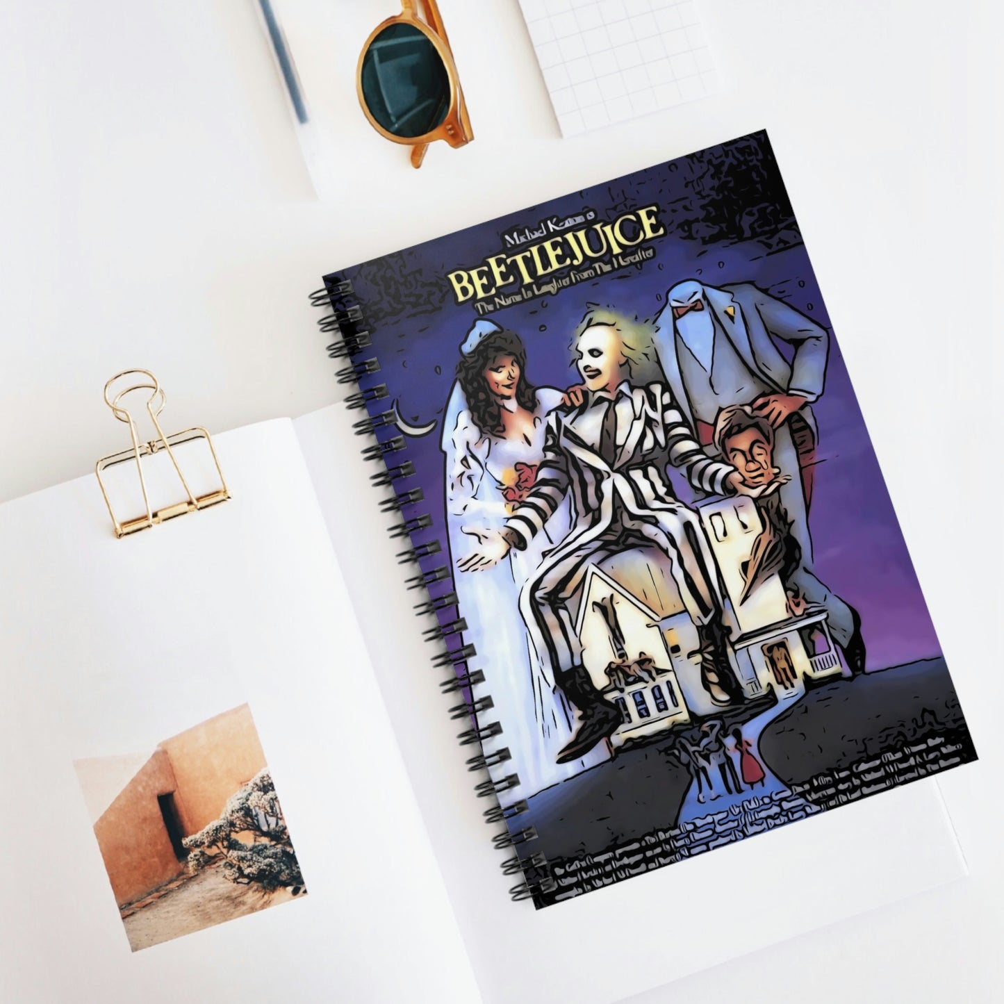 Spiral Notebook - Ruled Line Beetlejuice movie poster