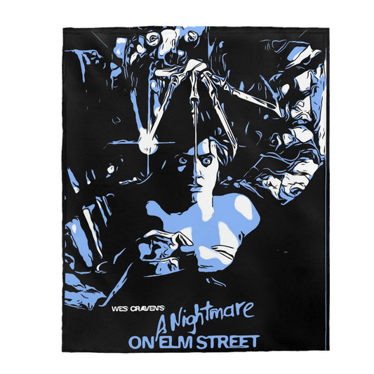 Velveteen Plush Blanket A Nightmare on Elm street Movie Poster