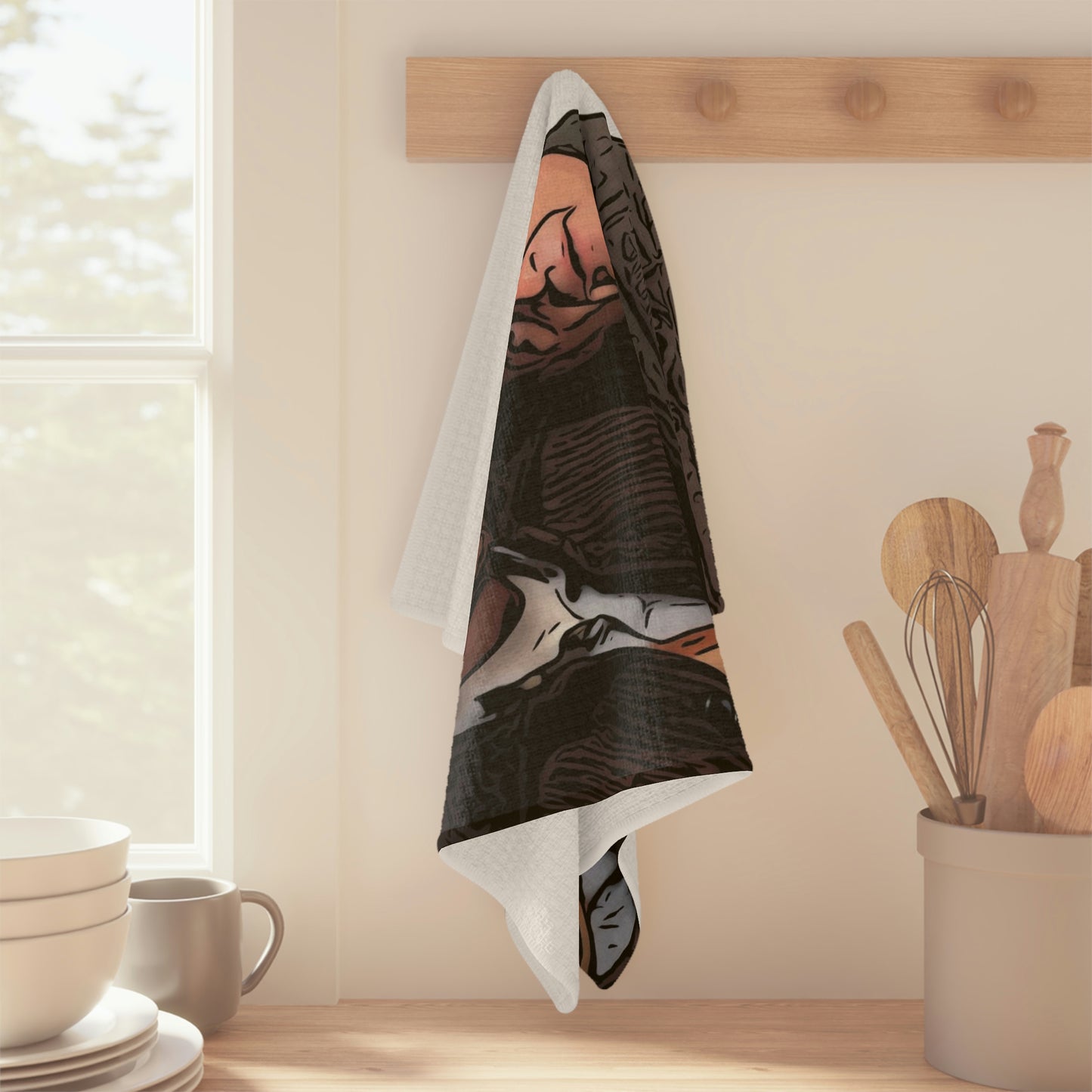 Soft Tea Towel Painting of Home Alone ~ Sticky Bandits