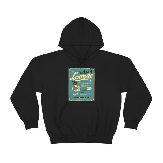 Unisex Heavy Blend™ Hooded Sweatshirt Vintage metal sign - Cocktail Lounge