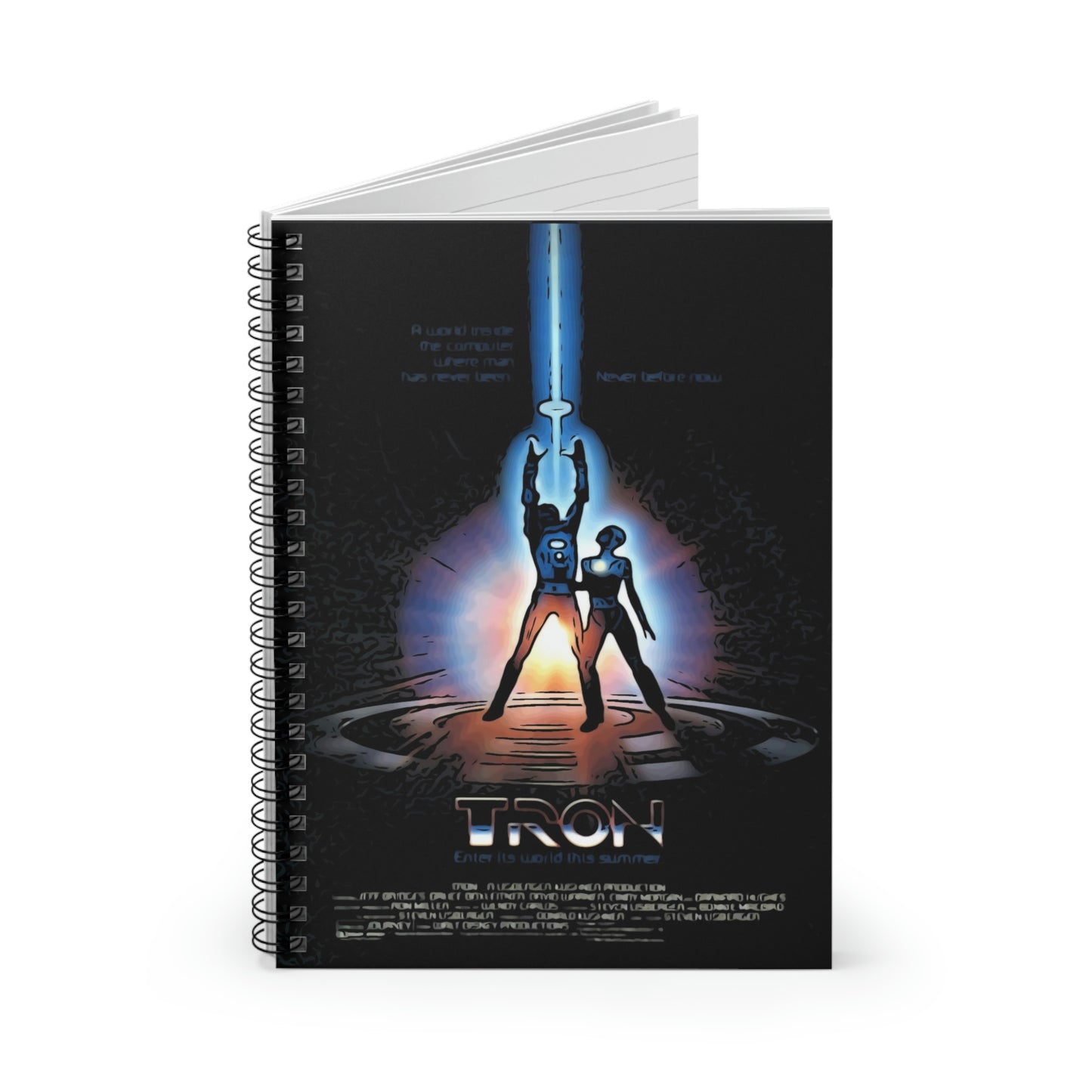 Spiral Notebook - Ruled Line Tron movie poster