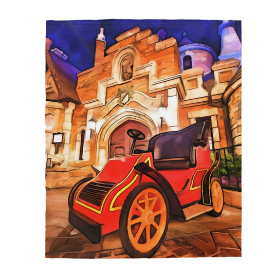Velveteen Plush Blanket Disneyland Resort~ Mr. Toad Wild Ride