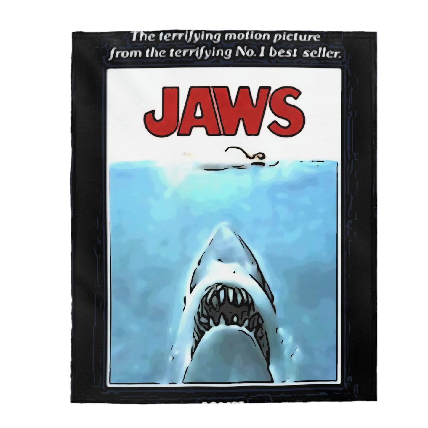 Velveteen Plush Blanket Jaws Movie Poster