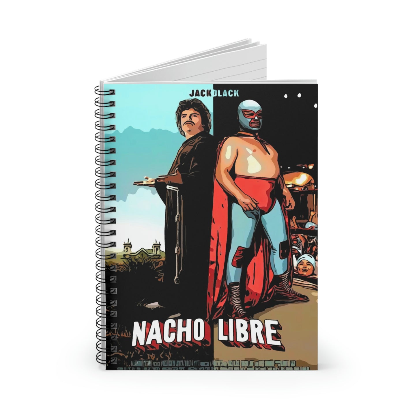 Spiral Notebook - Ruled Line Nacho Libre movie poster