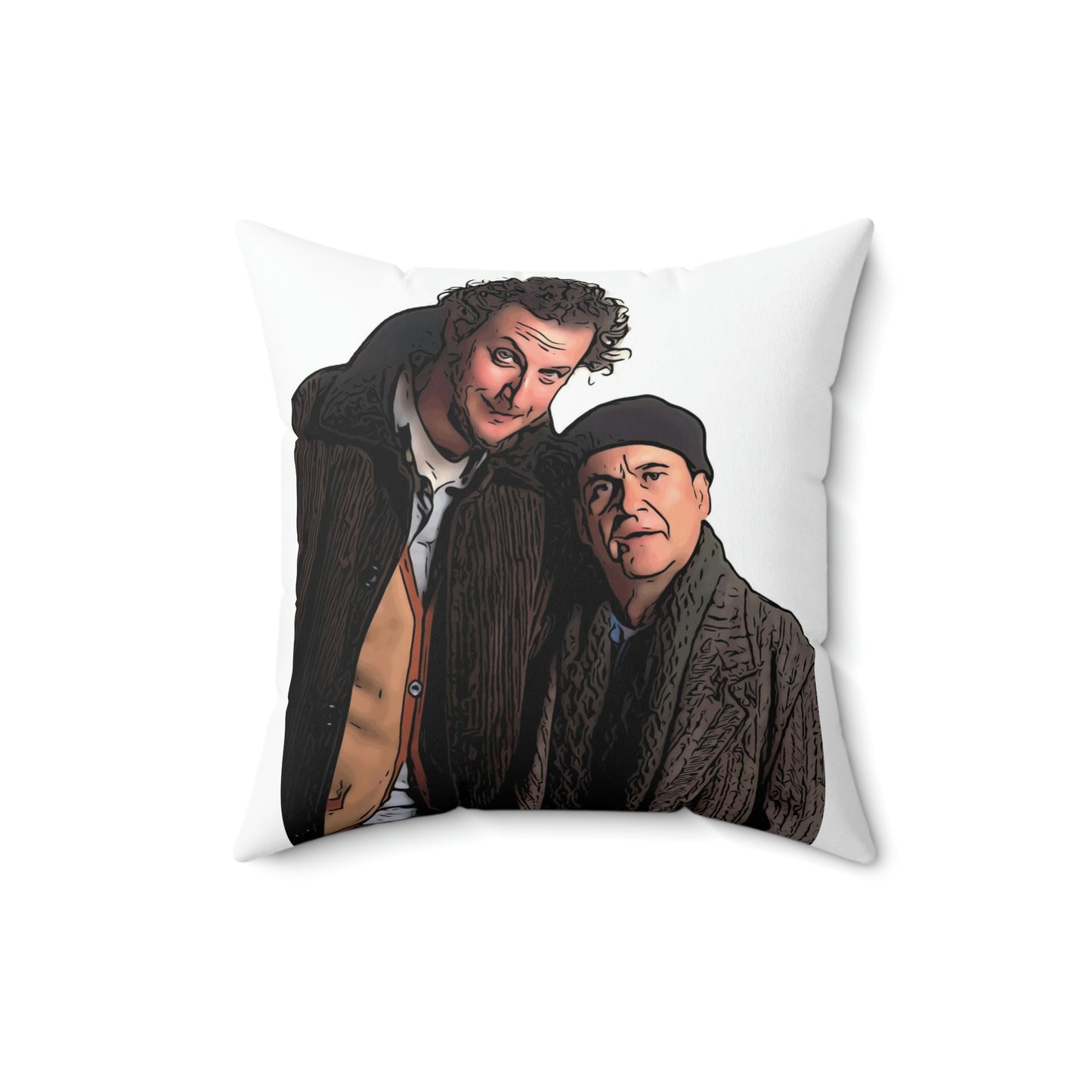 Spun Polyester Square Pillow ~Home Alone ~Wet Bandits~