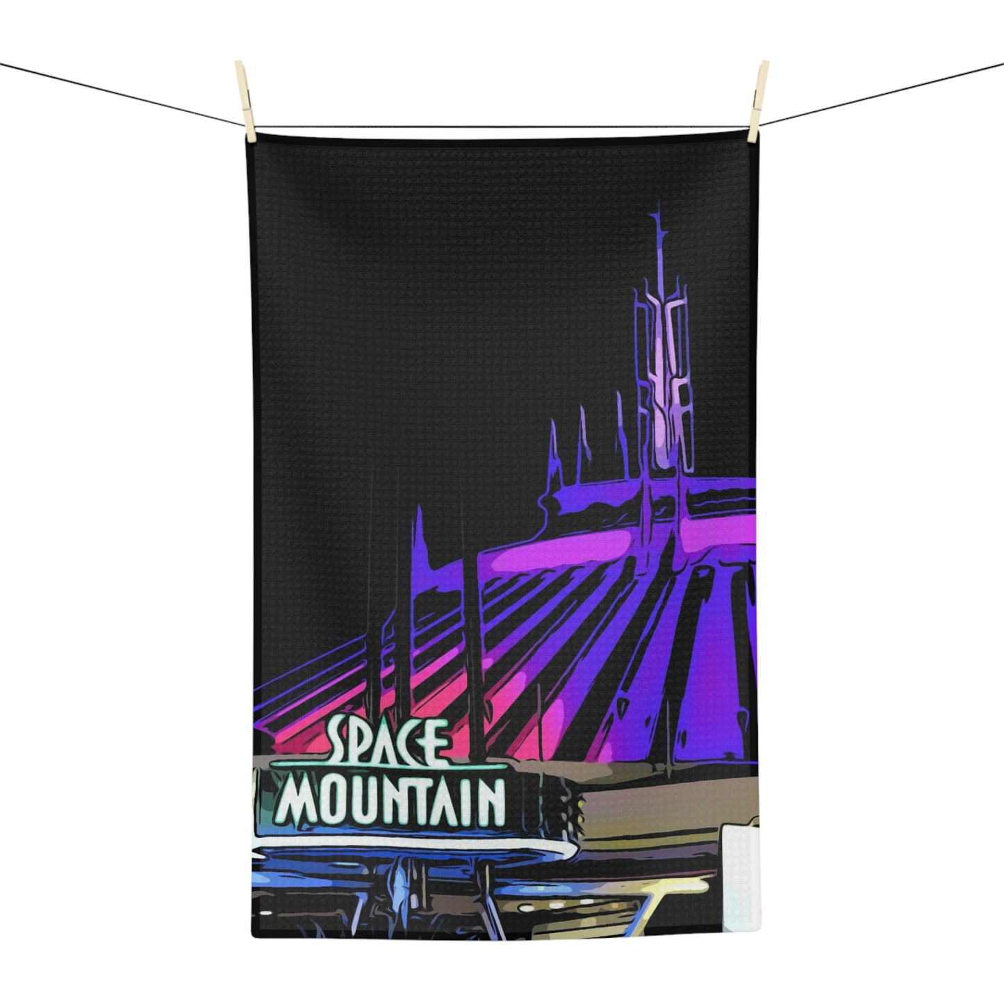 Soft Tea Towel Disneyland ~ Space Mountain ~ Ride