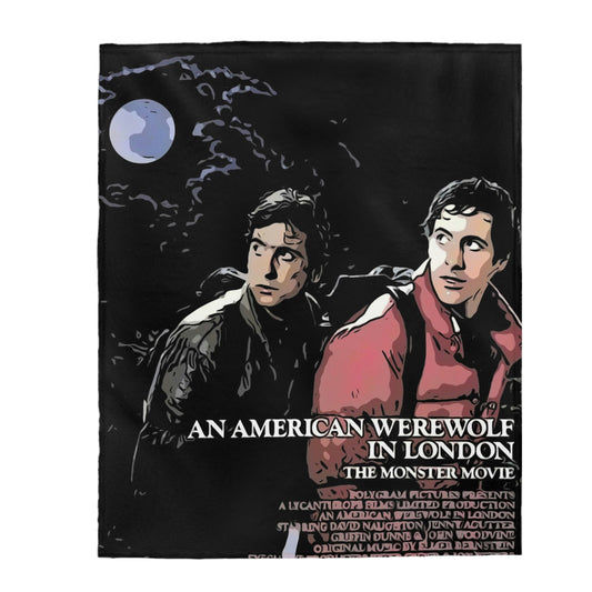Velveteen Plush Blanket An American Werewolf in London Movie Poster