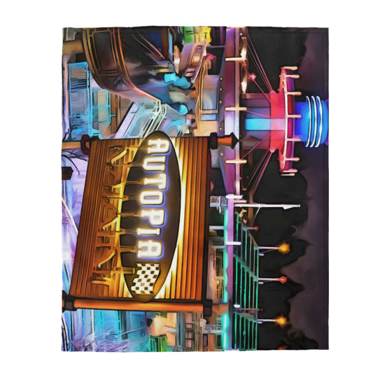 Velveteen Plush Blanket Disneyland Resort~ DCA~ Autopia