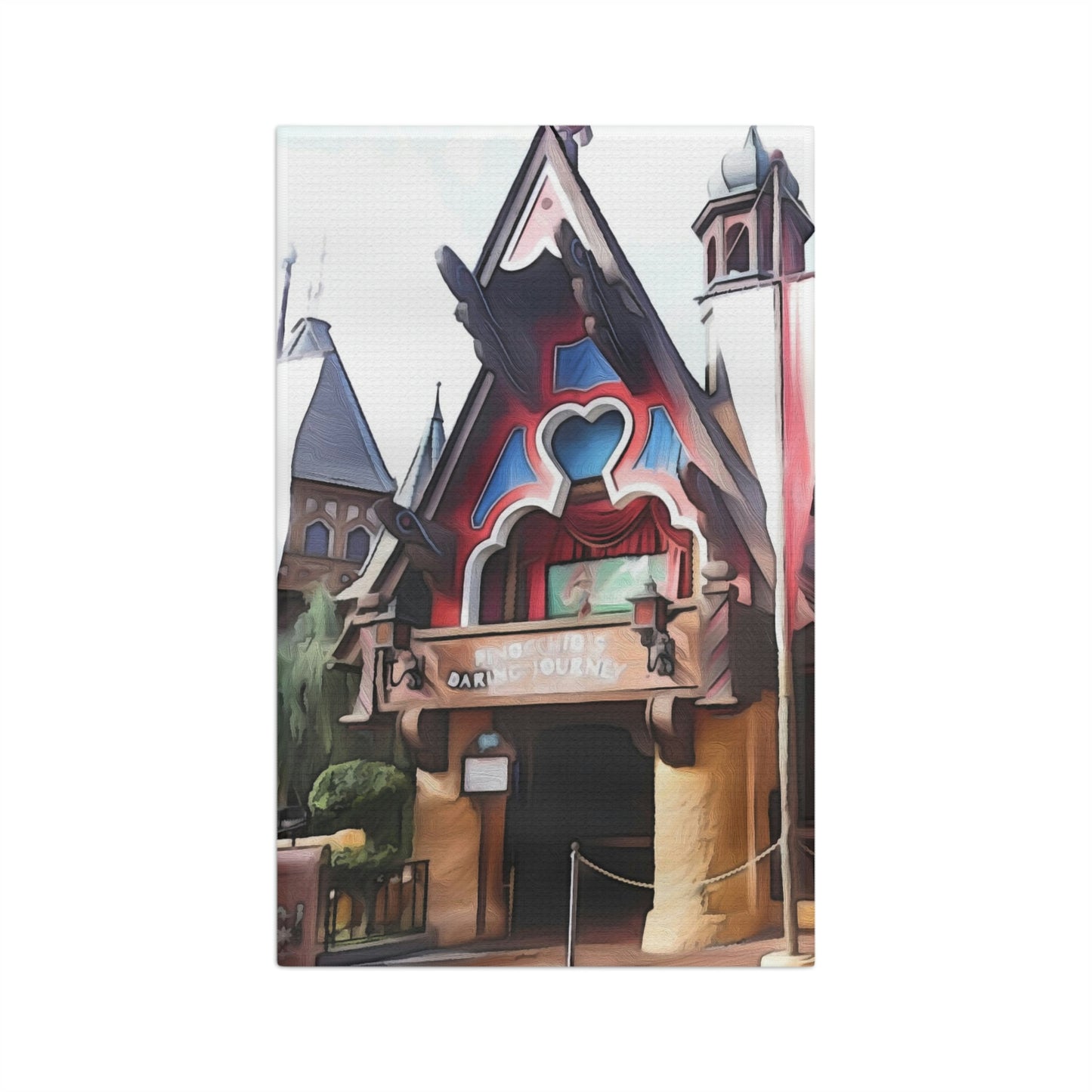 Soft Tea Towel Disneyland ~ Pinocchio's Daring Journey ~ Ride