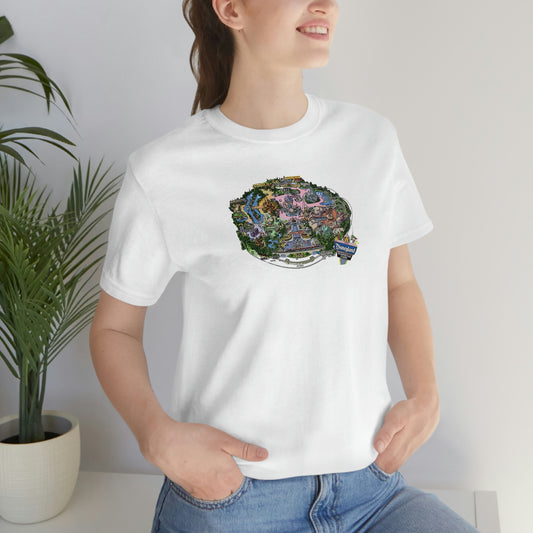 Unisex Jersey Short Sleeve Tee Disneyland park map