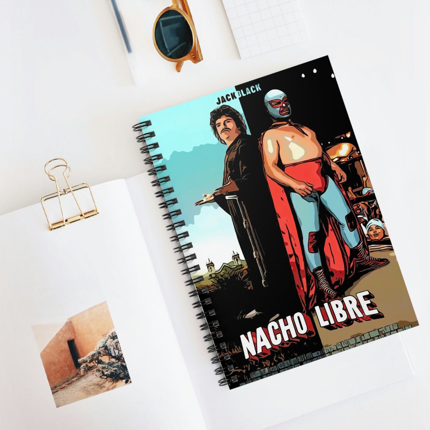 Spiral Notebook - Ruled Line Nacho Libre movie poster