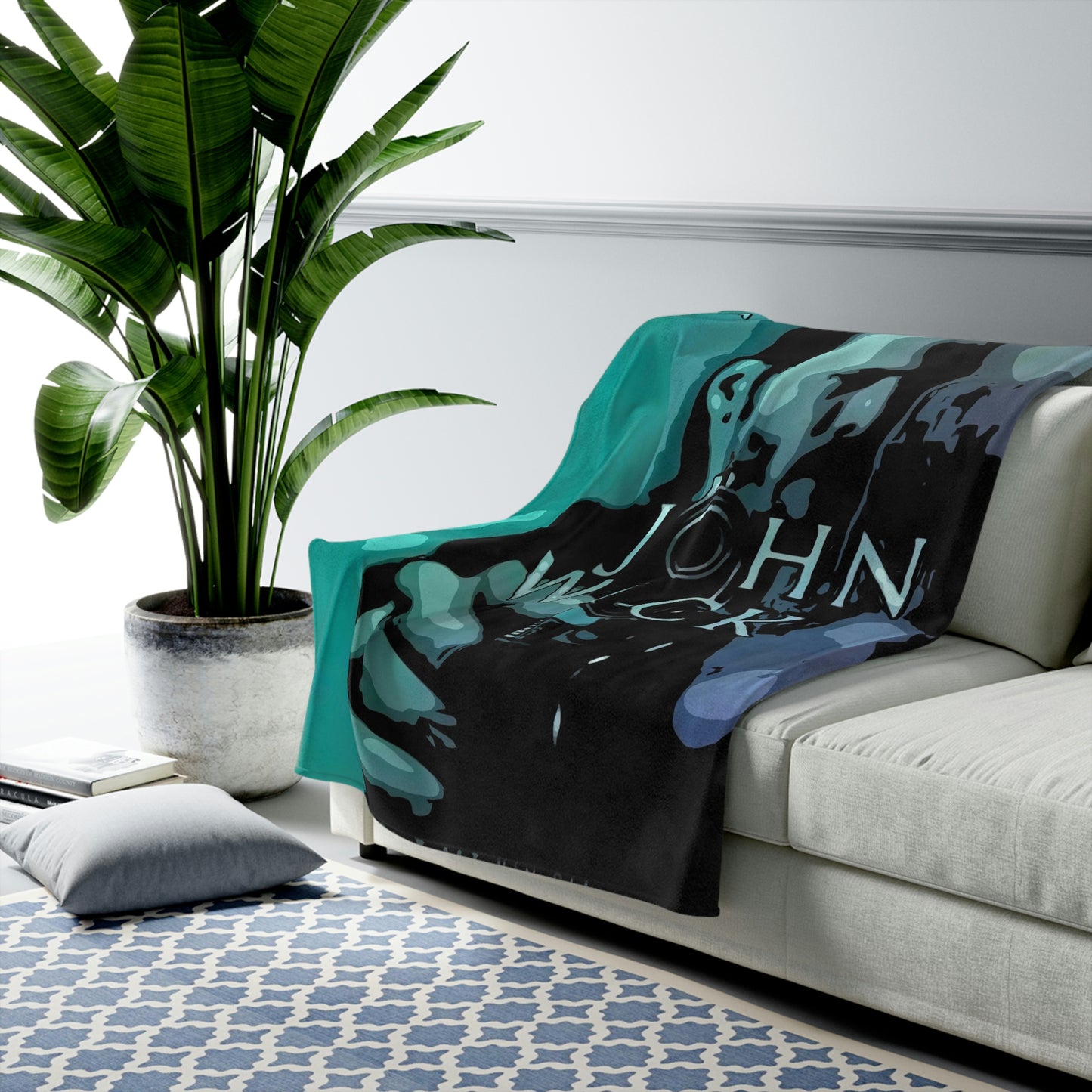 Velveteen Plush Blanket John Wick Movie Poster
