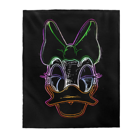 Velveteen Plush Blanket Disney ~ Dasy Duck