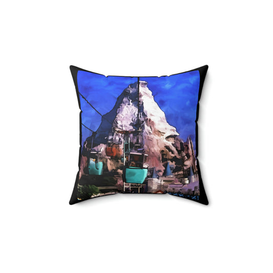 Spun Polyester Square Pillow Disneyland ~Sky Buckets~ Ride