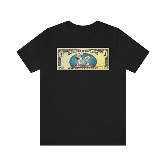 Unisex Jersey Short Sleeve Tee DUSNEYLAND DOLLARS 101 DALMATIONS