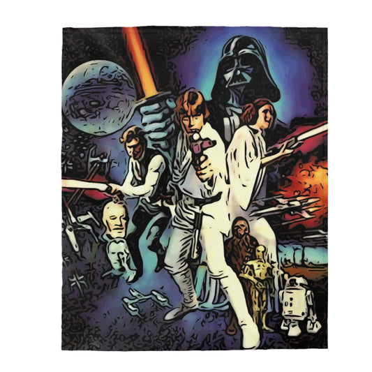 Velveteen Plush Blanket Star Wars A New Hope Movie Poster