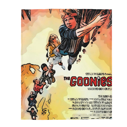Velveteen Plush Blanket The Goonies Movie Poster