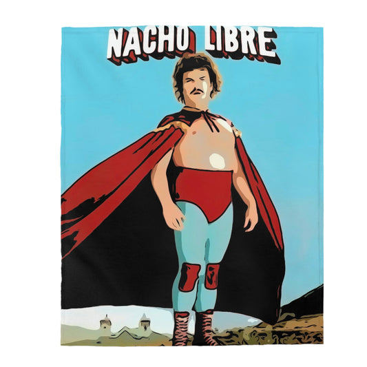 Velveteen Plush Blanket Nacho Libre Movie Poster