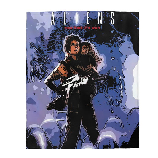 Velveteen Plush Blanket Aliens Movie Poster