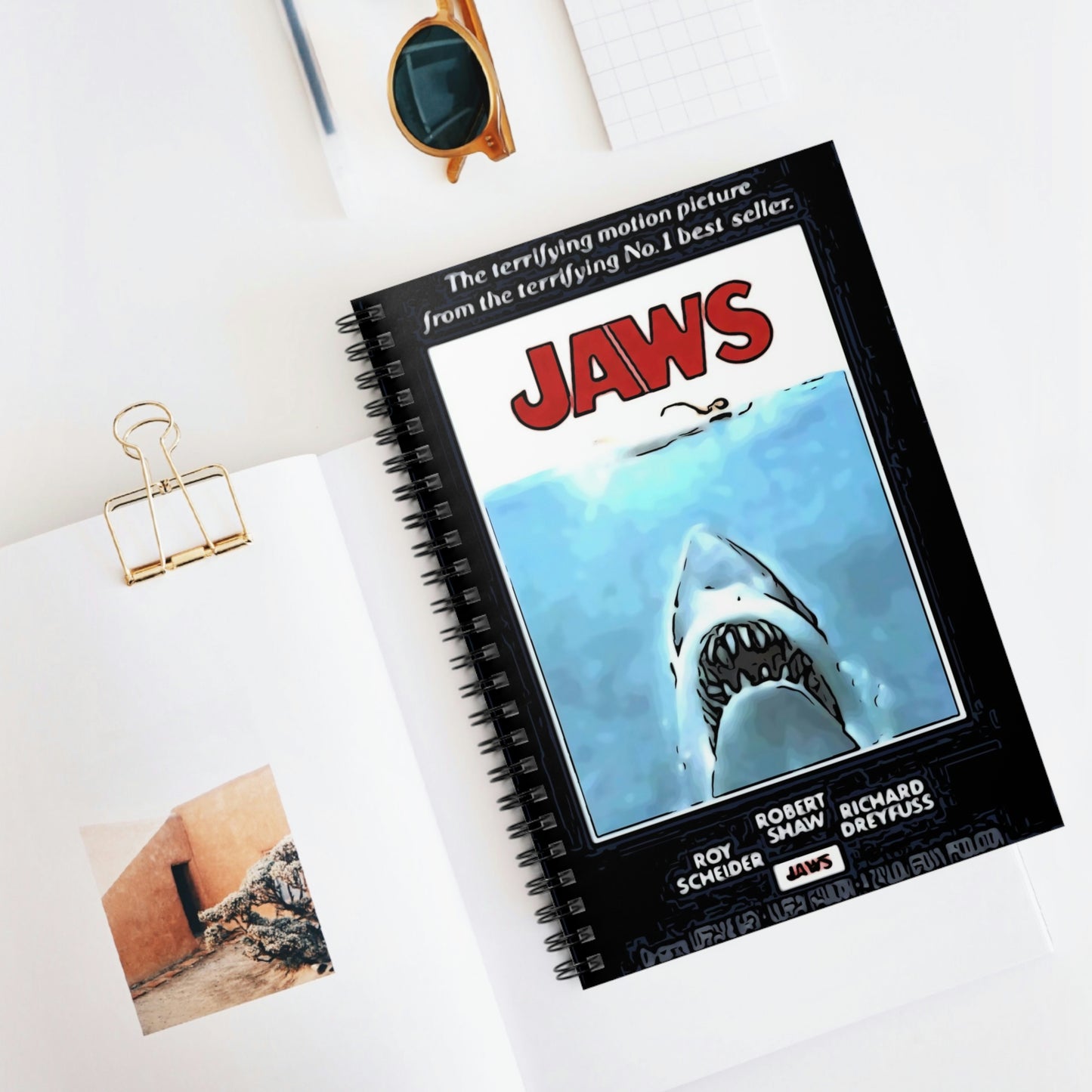 Spiral Notebook - Ruled Line Jaws movie poster