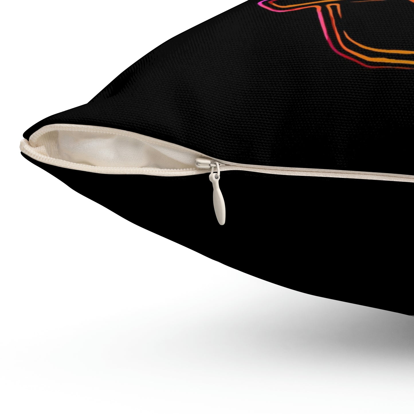 Spun Polyester Square Pillow Disney Dasy Duck