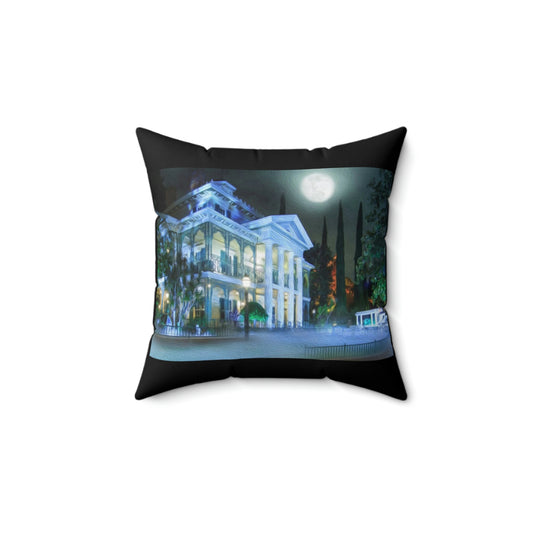 Spun Polyester Square Pillow Disneyland ~The Haunted Mansion~ Ride