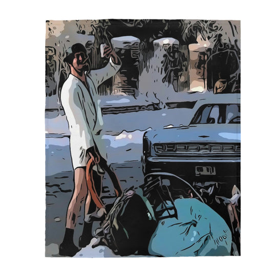 Velveteen Plush Blanket Christmas Vacation ~ Cousin Eddie