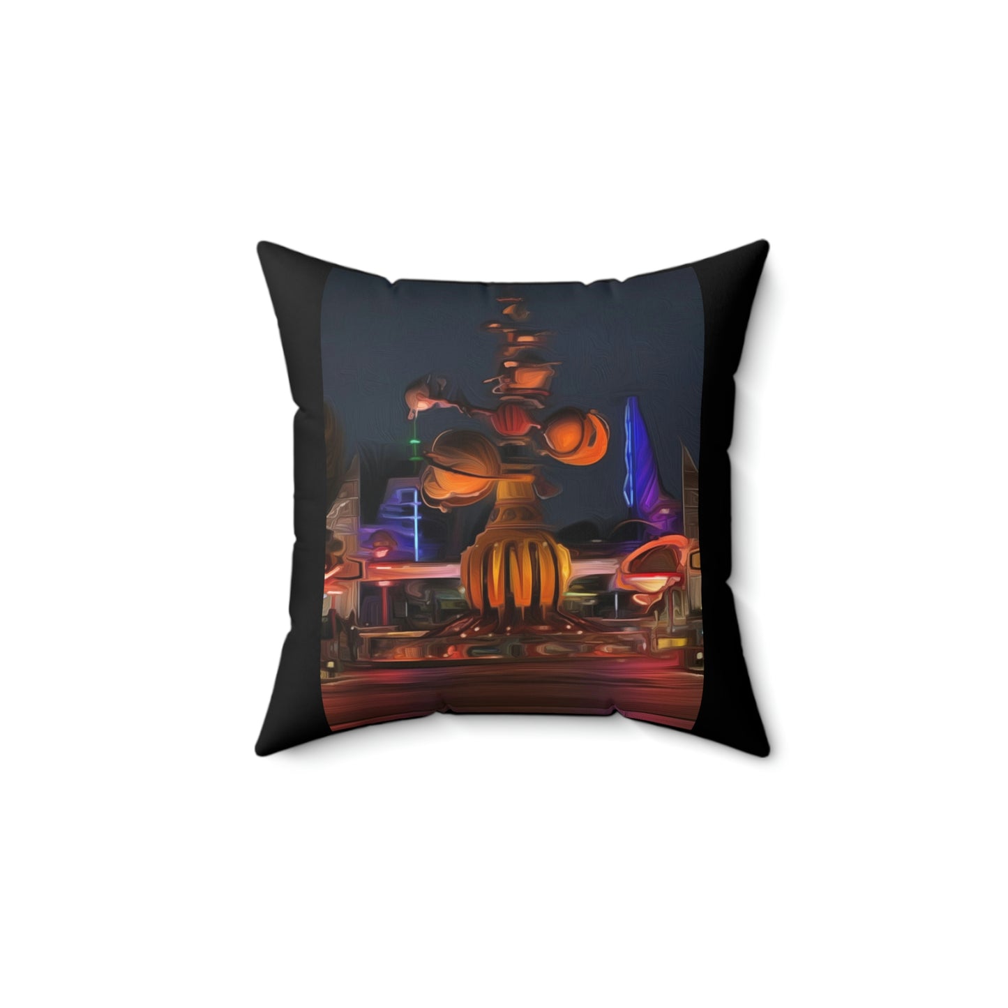 Spun Polyester Square Pillow Disneyland ~Astro Orbitor~