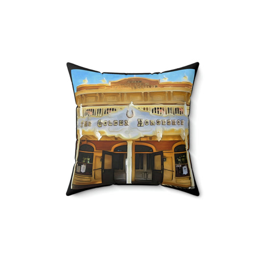 Spun Polyester Square Pillow Disneyland ~The Golden Horseshoe~ Restaurant