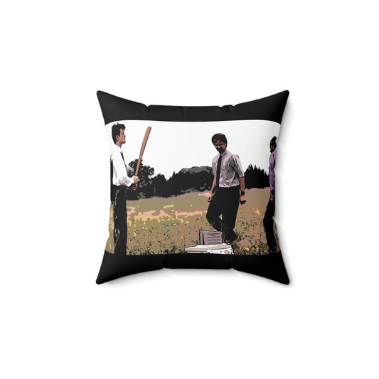 Spun Polyester Square Pillow ~Office Space ~ Paper Jam ~