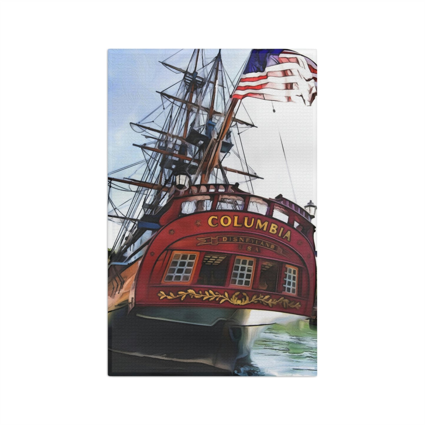 Soft Tea Towel Disneyland ~ Sailing Ship Colombia ~ Ride