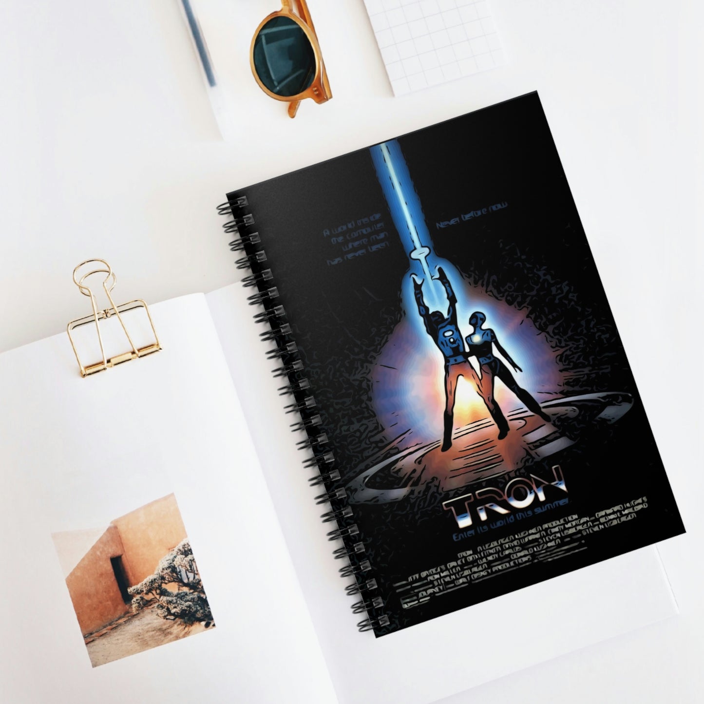 Spiral Notebook - Ruled Line Tron movie poster