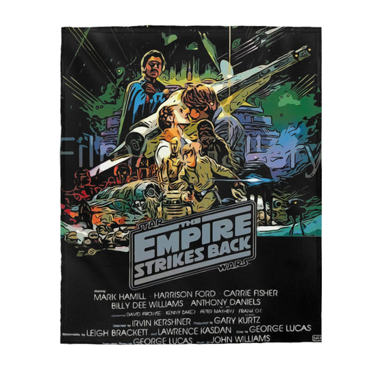 Velveteen Plush Blanket The Empire Strikes Back Movie Poster
